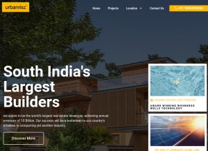 How urbanriseproject.co.in looks like on a tablet such as an iPad.