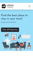 How urbanroomz.co.in looks like on a mobile device such as an iPhone.
