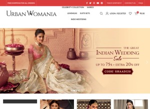 How urbanwomania.com looks like on a tablet such as an iPad.