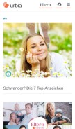 How urbia.de looks like on a mobile device such as an iPhone.