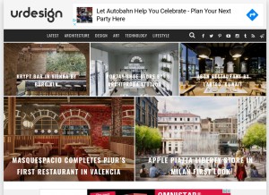 How urdesignmag.com looks like on a tablet such as an iPad.