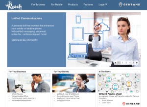 How ureach.com looks like on a tablet such as an iPad.