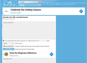 How urldecoder.org looks like on a tablet such as an iPad.