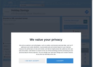 How urlencoder.org looks like on a tablet such as an iPad.