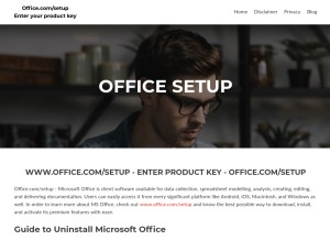 How urloffice.com looks like on a tablet such as an iPad.