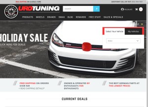 How urotuning.com looks like on a tablet such as an iPad.