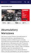 How uruchom.com looks like on a mobile device such as an iPhone.