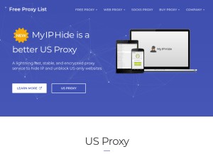 How us-proxy.org looks like on a tablet such as an iPad.