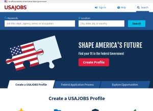 How usajobs.gov looks like on a tablet such as an iPad.
