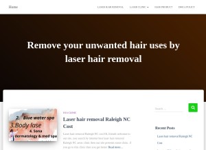 How usalaserhair.com looks like on a tablet such as an iPad.