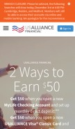 How usalliance.org looks like on a mobile device such as an iPhone.
