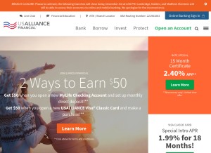 How usalliance.org looks like on a tablet such as an iPad.