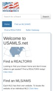 How usamls.net looks like on a mobile device such as an iPhone.