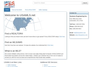How usamls.net looks like on a tablet such as an iPad.