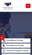 How usasettlementloan.com looks like on a mobile device such as an iPhone.