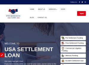 How usasettlementloan.com looks like on a tablet such as an iPad.
