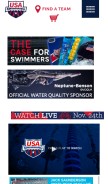 How usaswimming.org looks like on a mobile device such as an iPhone.