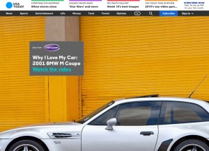 How usatoday.com looks like on a tablet such as an iPad.