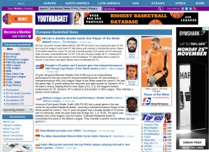 How usbasket.com looks like on a tablet such as an iPad.