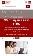 How usccreditunion.org looks like on a mobile device such as an iPhone.
