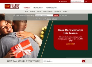 How usccreditunion.org looks like on a tablet such as an iPad.