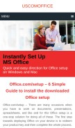How uscomoffice.com looks like on a mobile device such as an iPhone.
