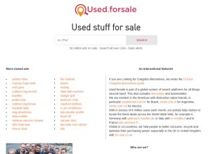 How used.forsale looks like on a tablet such as an iPad.