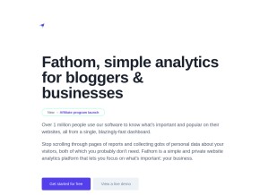 How usefathom.com looks like on a tablet such as an iPad.