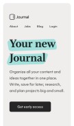 How usejournal.com looks like on a mobile device such as an iPhone.