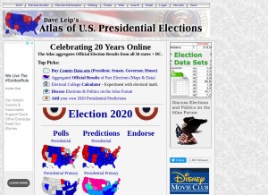 How uselectionatlas.org looks like on a tablet such as an iPad.
