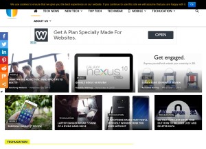 How useoftechnology.com looks like on a tablet such as an iPad.