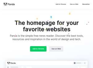 How usepanda.com looks like on a tablet such as an iPad.