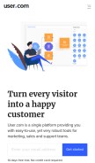 How user.com looks like on a mobile device such as an iPhone.