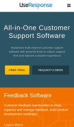 How useresponse.com looks like on a mobile device such as an iPhone.