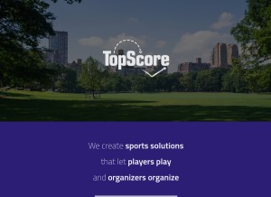 How usetopscore.com looks like on a tablet such as an iPad.