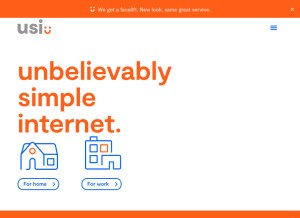 How usinternet.com looks like on a tablet such as an iPad.