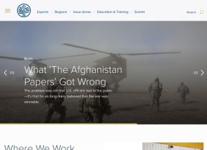 How usip.org looks like on a tablet such as an iPad.
