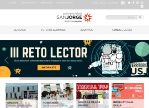 How usj.es looks like on a tablet such as an iPad.