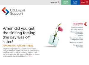 How uslegalsupport.com looks like on a tablet such as an iPad.