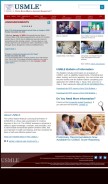 How usmle.org looks like on a mobile device such as an iPhone.