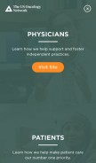 How usoncology.com looks like on a mobile device such as an iPhone.