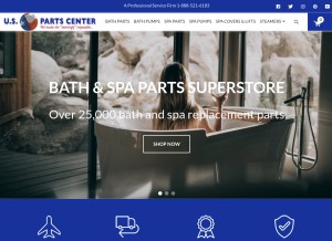 How uspartscenter.com looks like on a tablet such as an iPad.