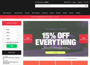 How uspmotorsports.com looks like on a tablet such as an iPad.