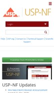 How uspnf.com looks like on a mobile device such as an iPhone.