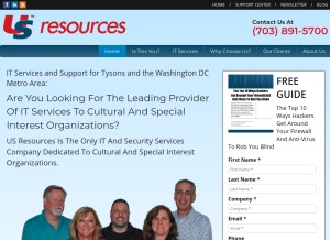 How usresources.com looks like on a tablet such as an iPad.