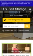 How usselfstorage.com looks like on a mobile device such as an iPhone.