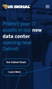 How ussignal.com looks like on a mobile device such as an iPhone.