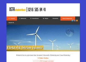 How ustaelektrikci.com looks like on a tablet such as an iPad.