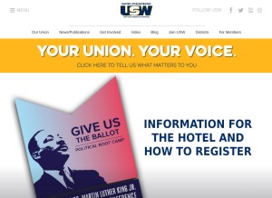 How usw.org looks like on a tablet such as an iPad.