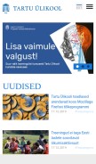 How ut.ee looks like on a mobile device such as an iPhone.
